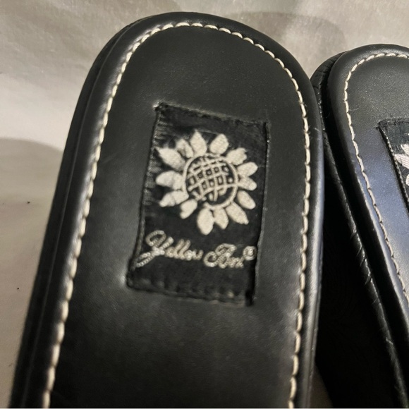 Black Animal Print Wedge Sandals with Rhinestone Buckle Bold Statement - Picture 10 of 10